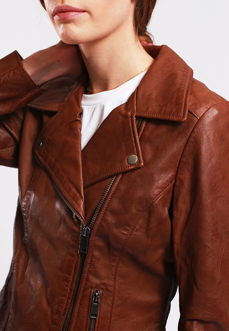 Lee Cooper Berra - Leren Jas - Cognac 6 Lee Cooper Berra - Leren Jas - Cognac - Afbeelding 4