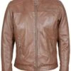 Lee Cooper Basile - Leren Jas - Cognac -Lee Cooper 1ad77785f0d04a19a2a9beb4b975286c