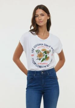 Lee Cooper Azial Mc - T-Shirt Print - Optic White