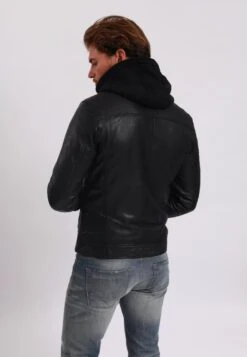 Lee Cooper Bernez - Leren Jas - Black -Lee Cooper 257ac330b9b54ce5a26dcbd4c010080a