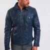Lee Cooper Leren Jas - Vintage Blue -Lee Cooper 3d17dbed0c2444caacbe52caa245bb3a