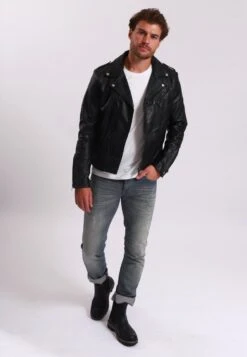 Lee Cooper Basso - Leren Jas - Black -Lee Cooper 72da11a78a9645a197c21f41672f9875