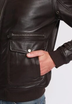 Lee Cooper Bernard - Leren Jas - Brown -Lee Cooper 7341ded901b1469f9ad1ec2723b569b1