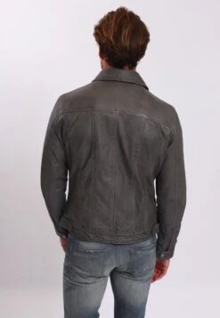 Lee Cooper Leren Jas - Vintage Grey -Lee Cooper 849cf0ae91b443cc901670d406c7293a