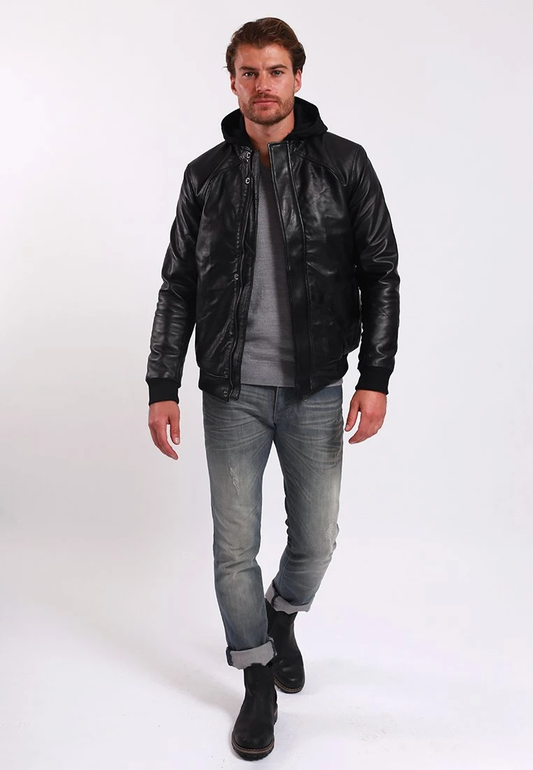 Lee Cooper Benedeton - Leren Jas - Black 4 Lee Cooper Benedeton - Leren Jas - Black - Afbeelding 2