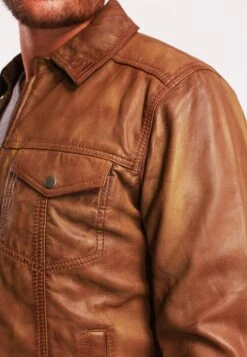 Lee Cooper Leren Jas - Vintage Cognac -Lee Cooper 992fd7e3fedb423e8fcd104e0fa787de