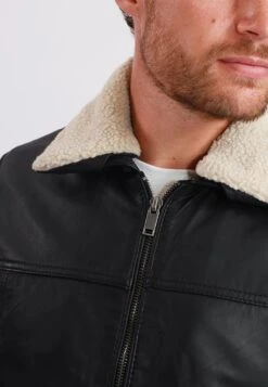 Lee Cooper Barnabe - Leren Jas - Black -Lee Cooper 9c7d598e147e4a4ca99395213f0f42ee