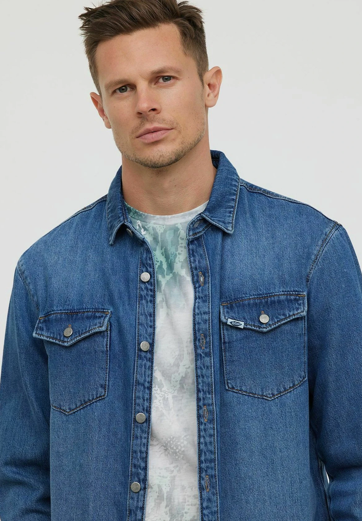 Lee Cooper Darile - Overhemd - Dirty Baby Blue 5 Lee Cooper Darile - Overhemd - Dirty Baby Blue - Afbeelding 3