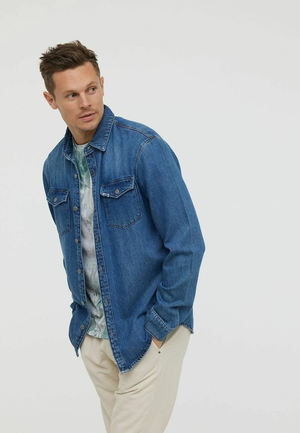 Lee Cooper Darile - Overhemd - Dirty Baby Blue 6 Lee Cooper Darile - Overhemd - Dirty Baby Blue - Afbeelding 4