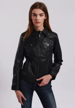 Lee Cooper Blandine - Leren Jas - Black