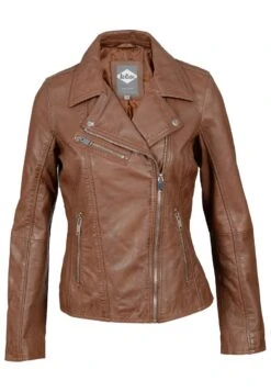 Lee Cooper Bonnie - Leren Jas - Cognac